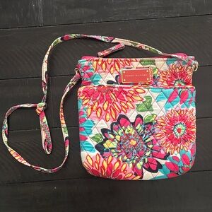 Tommy Hilfiger Vibrant Floral Crossbody Bag - Pink and Blue
